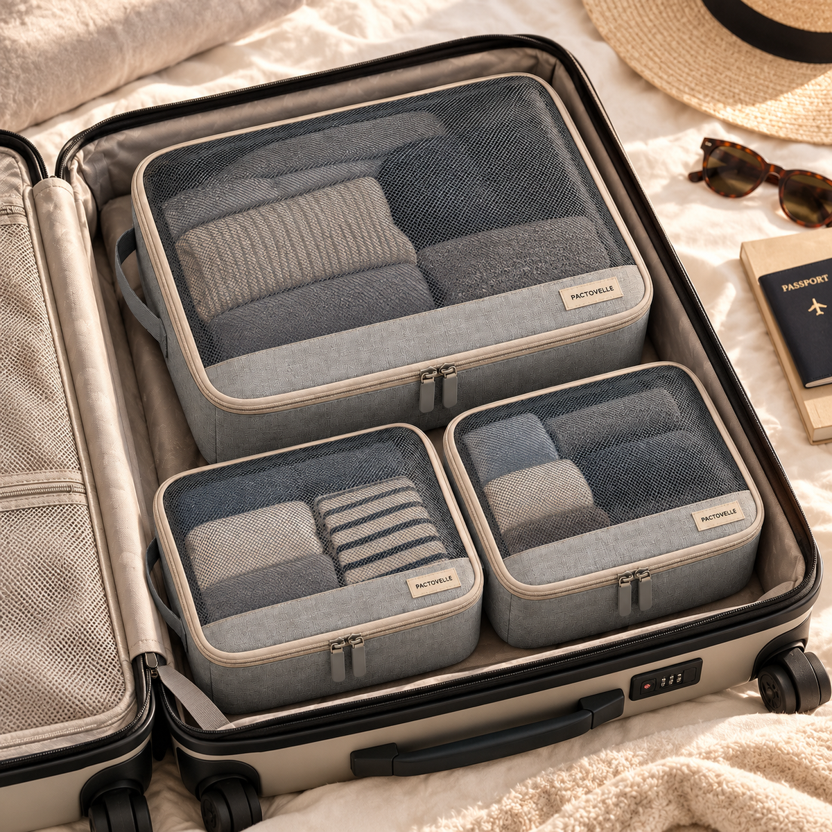 Mesh Packing Cubes — Set of 3